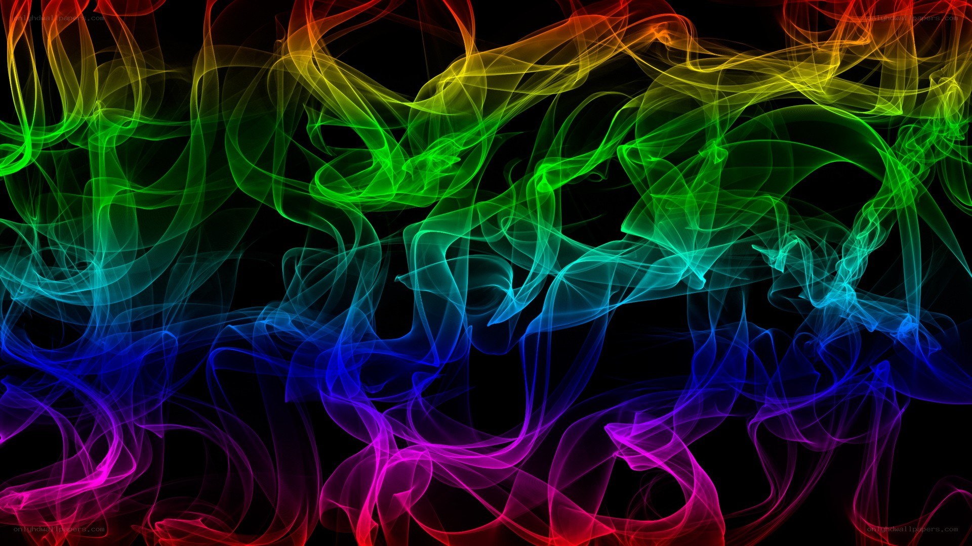 Colorful smoke waves