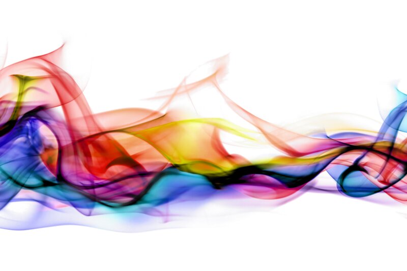 Colorful smoke waves