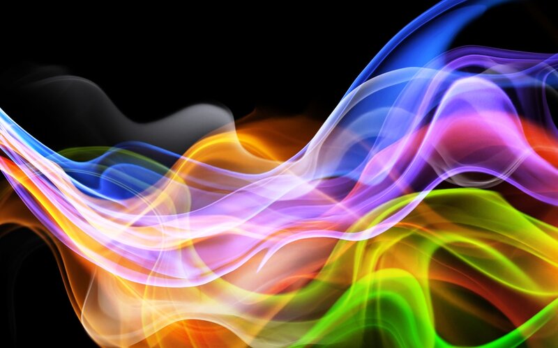 Colorful Smoke Waves — Blue, Dynamic