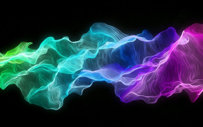 Colorful Smoke Waves — Green