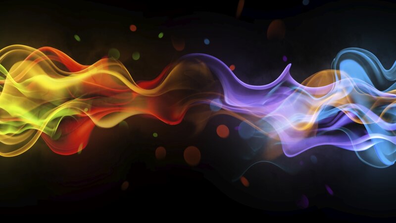 Colorful Smoke Waves — Purple, Dynamic