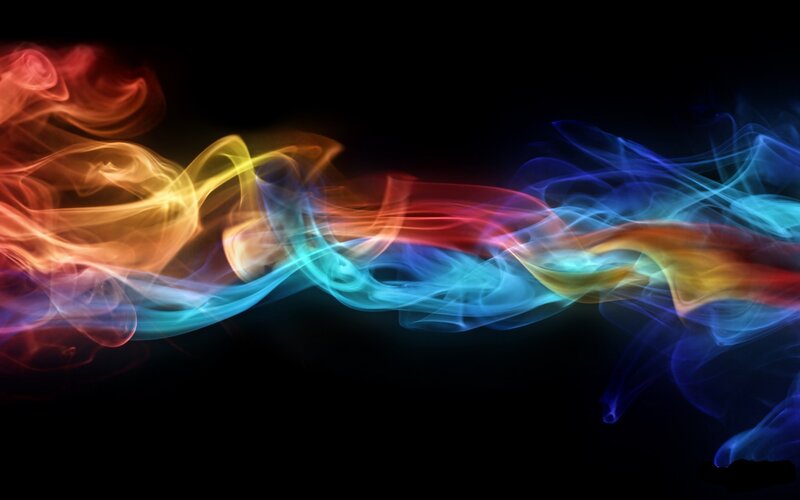 Colorful Smoke Waves — Red