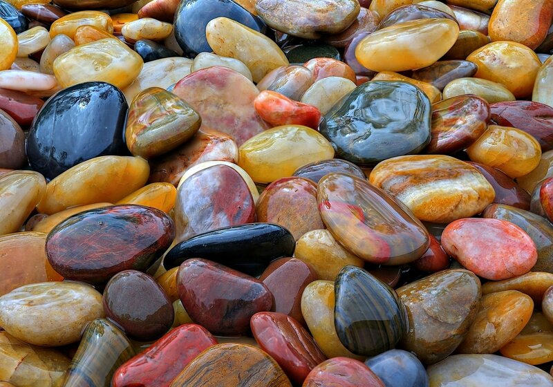 Colorful Smooth Pebbles