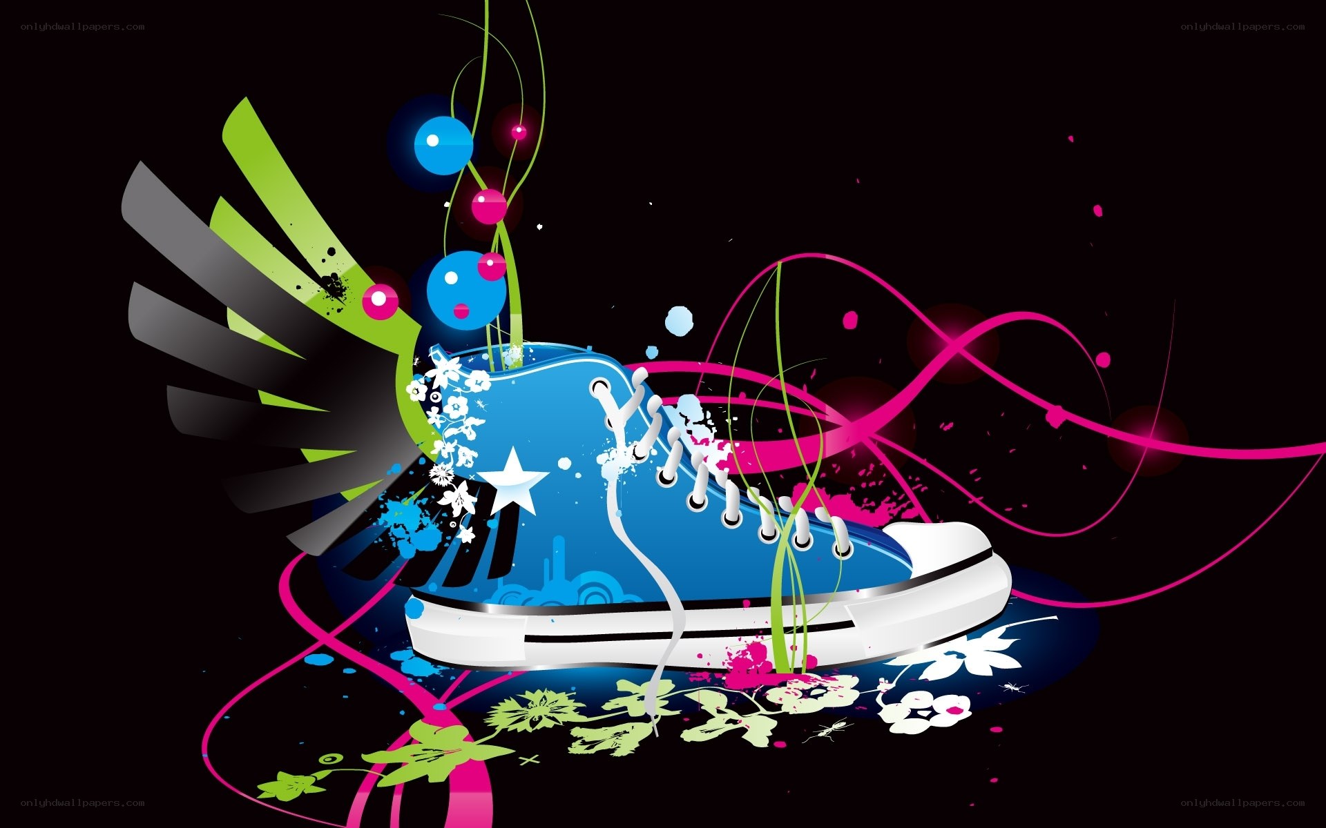 colorful sneaker art