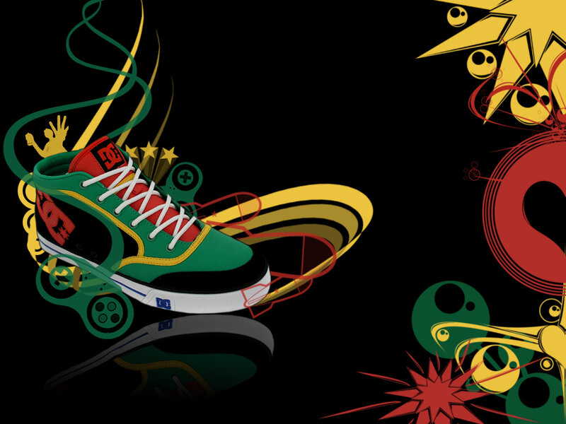 colorful sneaker with graphic design