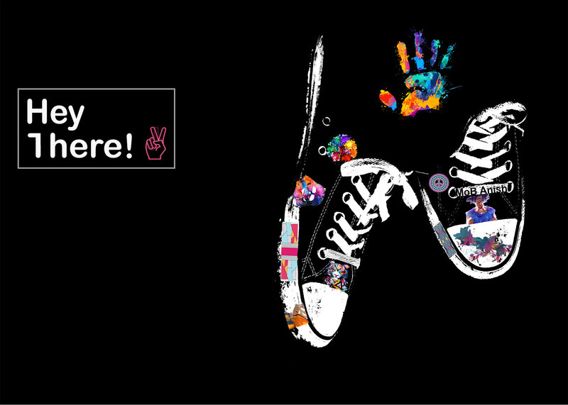 Colorful Sneakers — Black