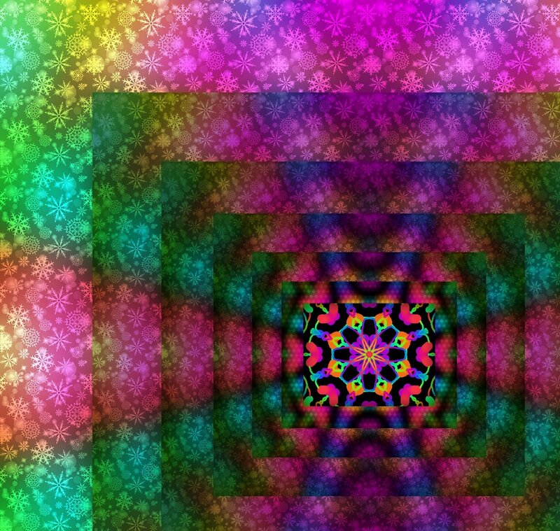 Colorful Snowflake Pattern — Purple