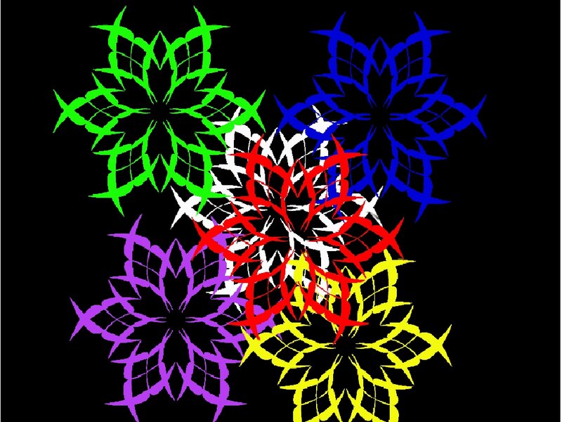 Colorful Snowflake Patterns