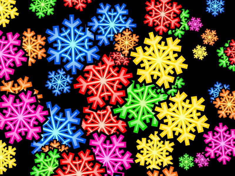 Colorful Snowflakes — Yellow