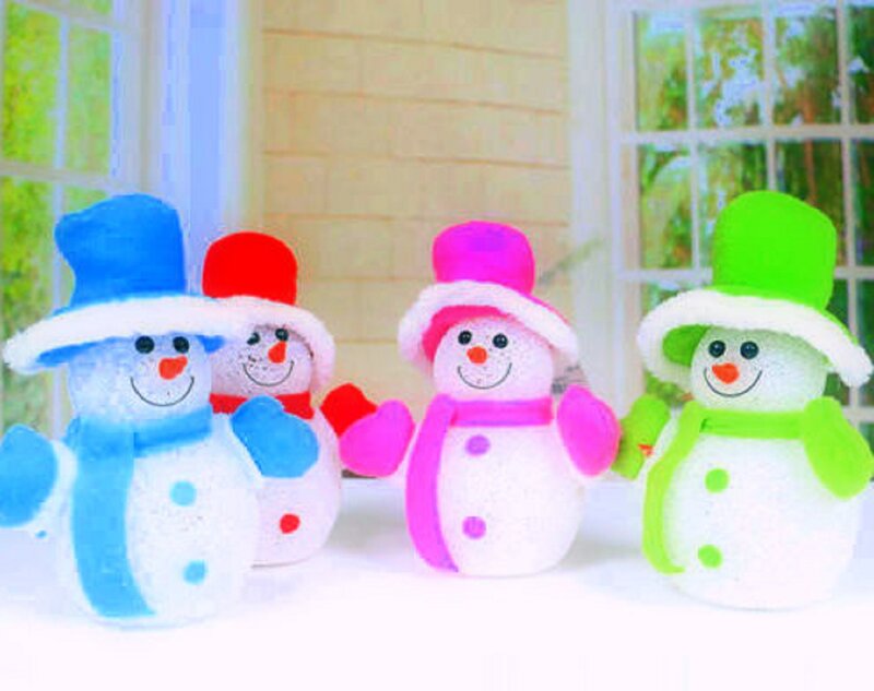Colorful Snowmen Figures