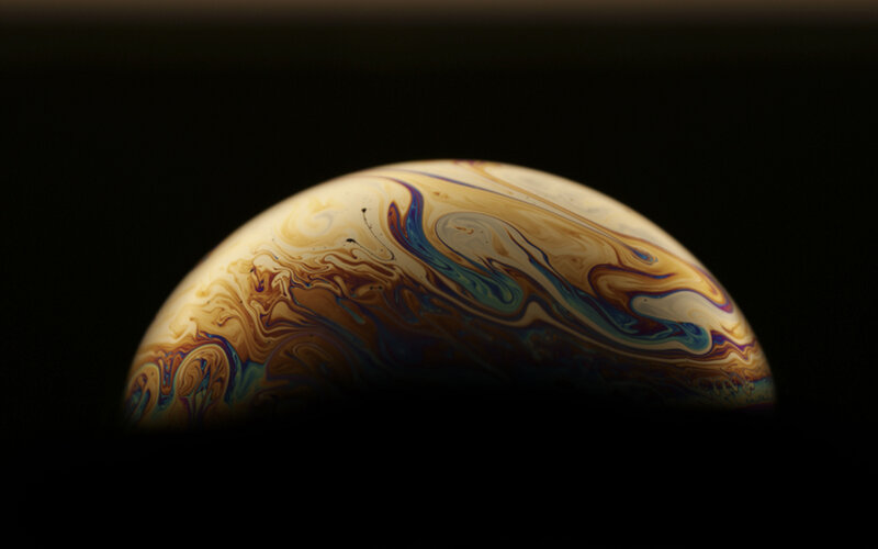 colorful soap bubble