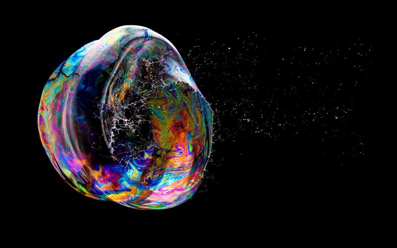 Colorful Soap Bubble — Black
