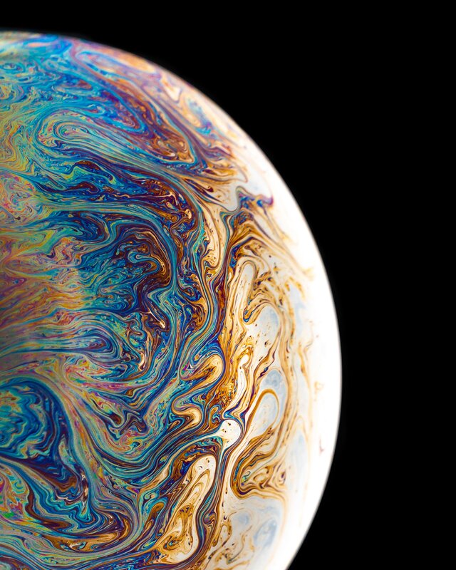 Colorful Soap Bubble — Blue, Abstract