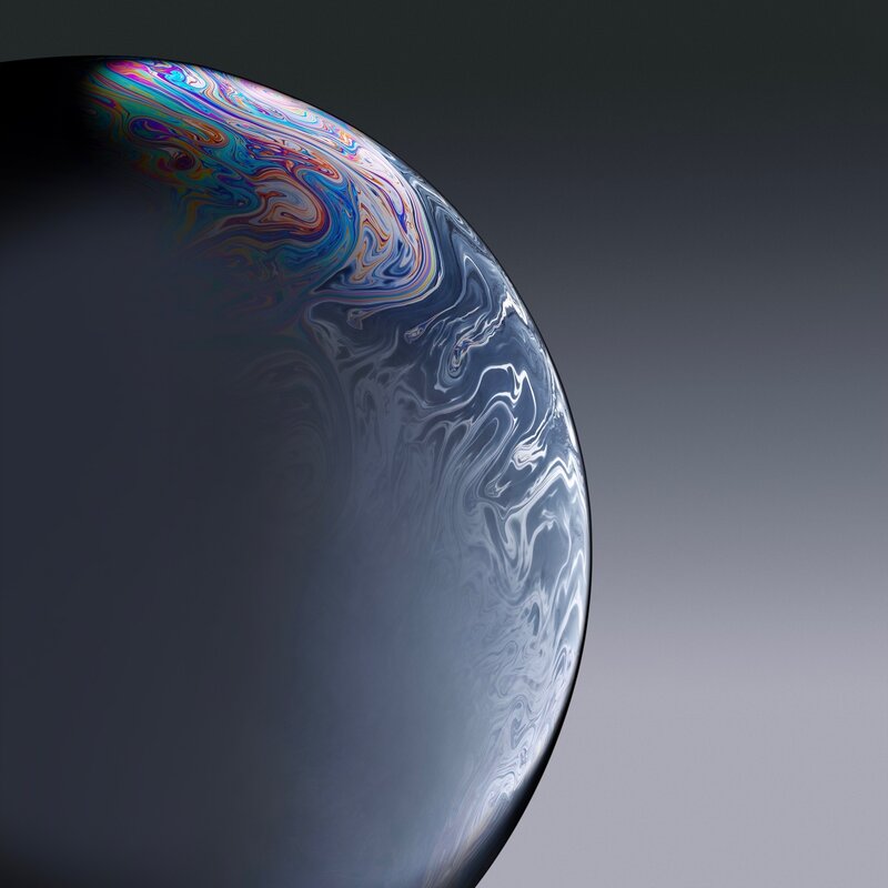 Colorful Soap Bubble — Blue, Dramatic