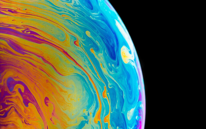 Colorful Soap Bubble — Blue