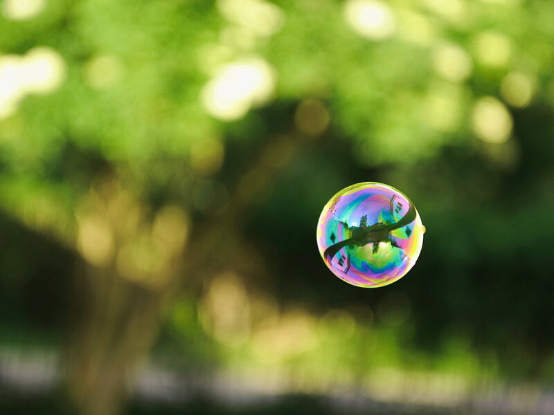 Colorful Soap Bubble — Green, Serene