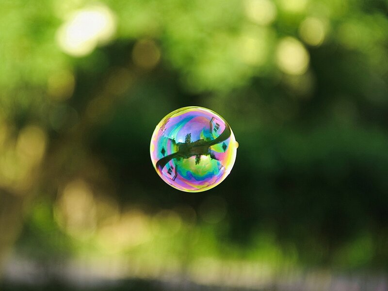Colorful Soap Bubble — Green