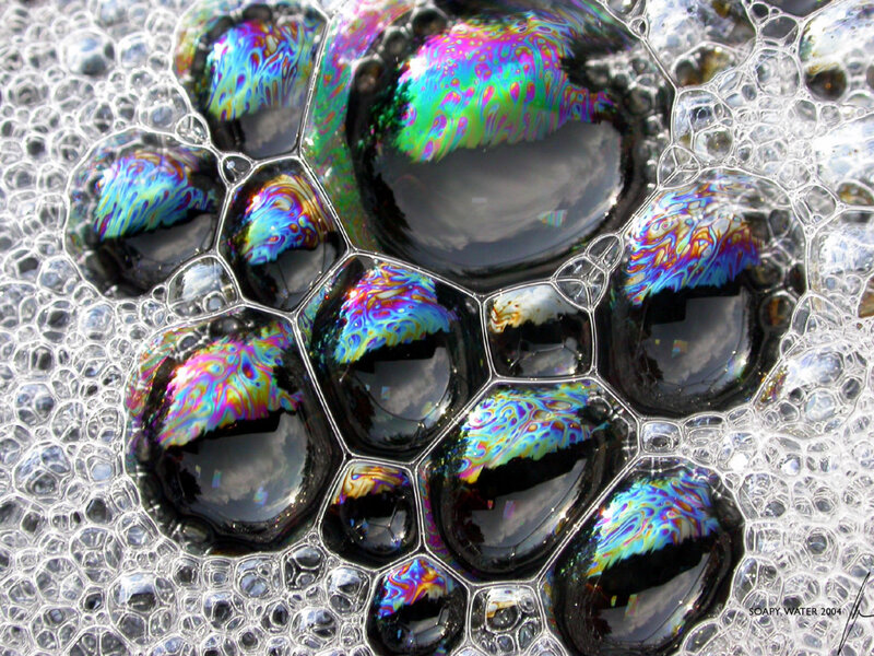 Colorful soap bubbles