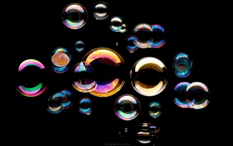 Colorful Soap Bubbles — Black