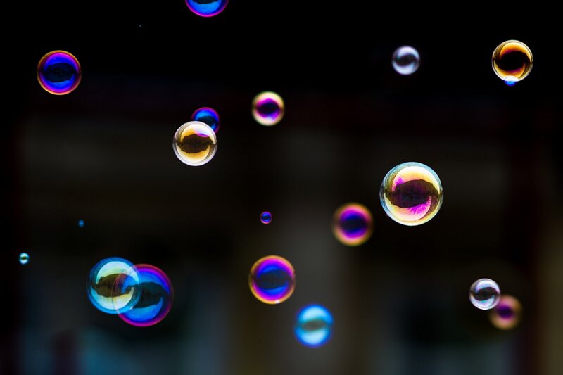 Colorful Soap Bubbles — Blue