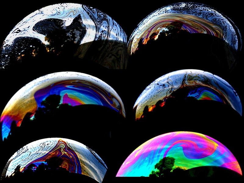 Colorful Soap Bubbles — Blue, Vibrant