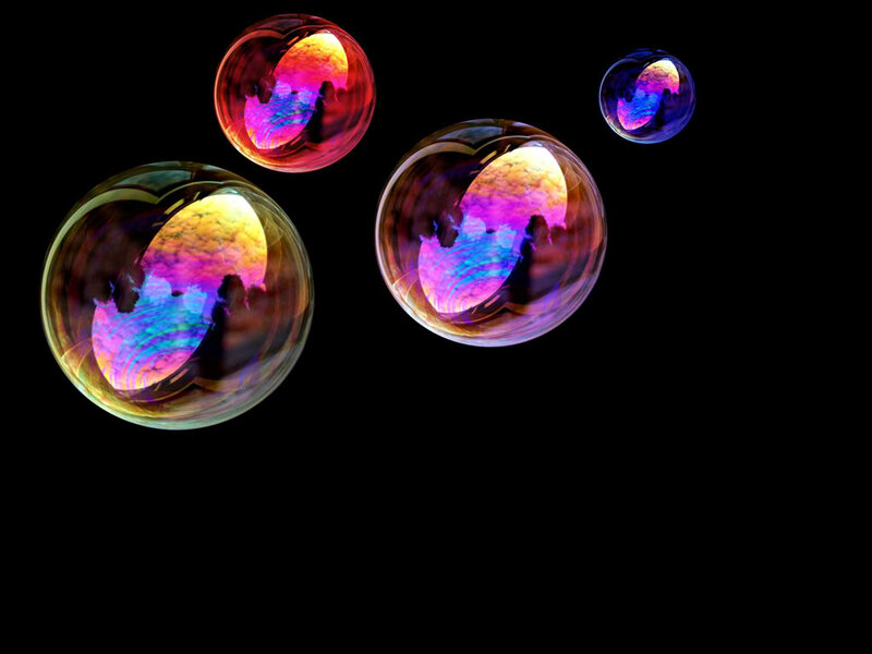 Colorful Soap Bubbles — Purple, Dreamy