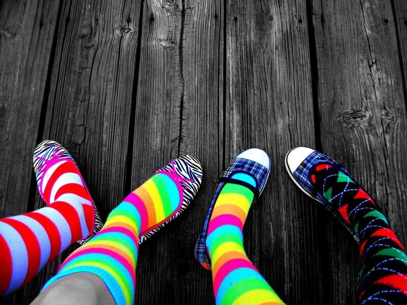Colorful Socks and Shoes