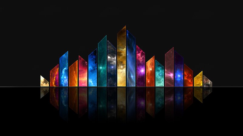Colorful Sound Bars — Black, Dramatic