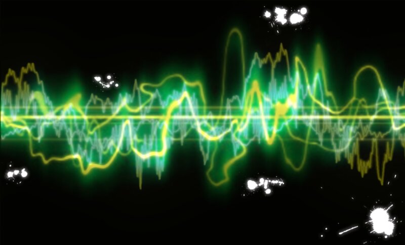 colorful sound wave animation