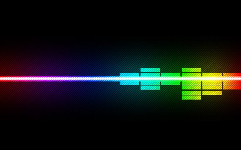 Colorful Sound Wave — Black, Dynamic, Digital Art