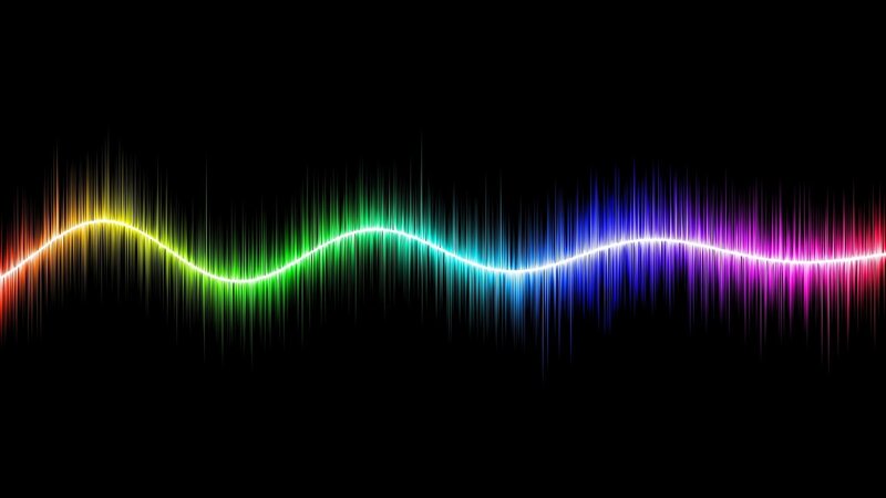 Colorful Sound Wave — Black, Dynamic