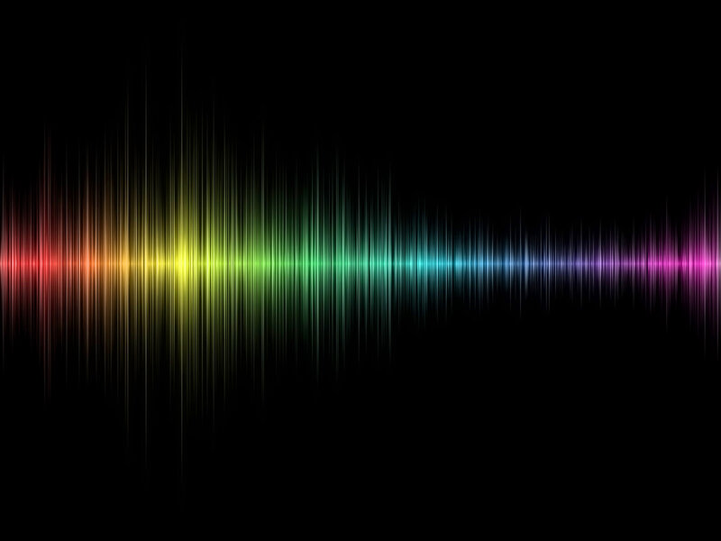 Colorful Sound Wave — Black