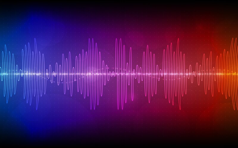 Colorful Sound Wave — Blue