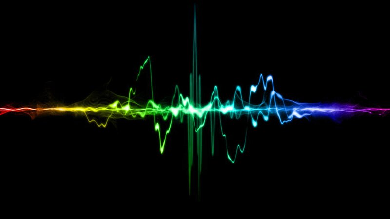 Colorful Sound Wave — Green, Dynamic, Abstract