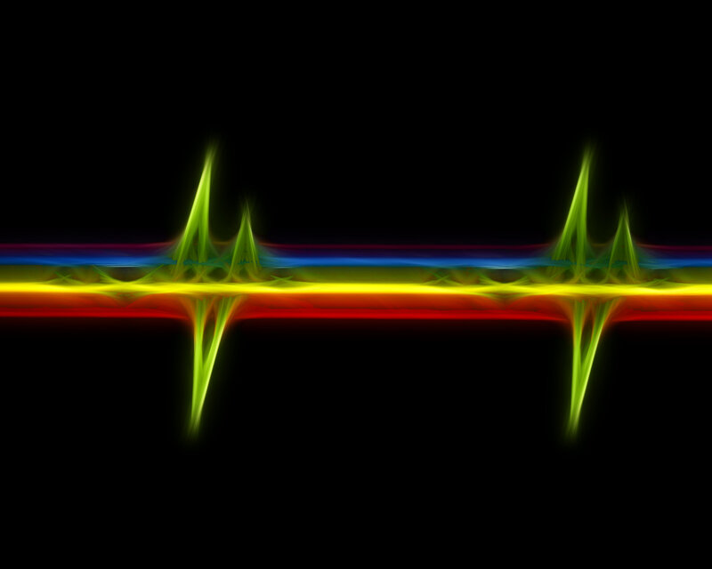 Colorful sound wave pattern