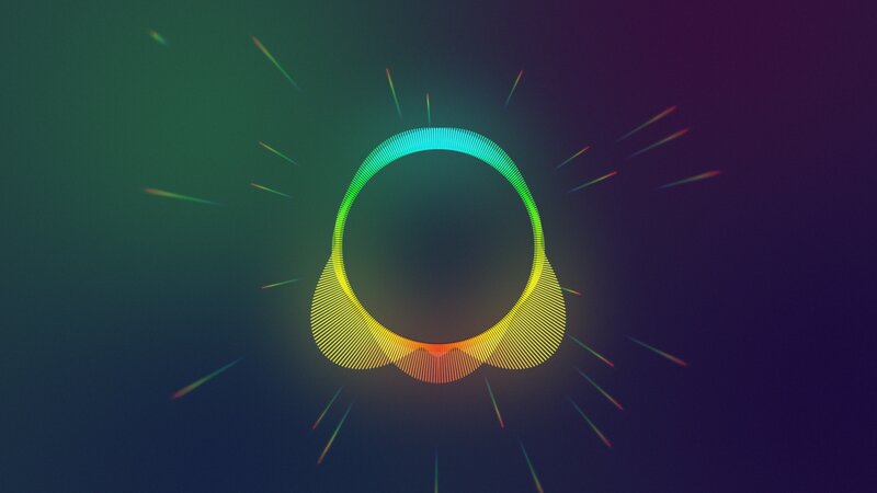 Colorful Sound Wave Ring
