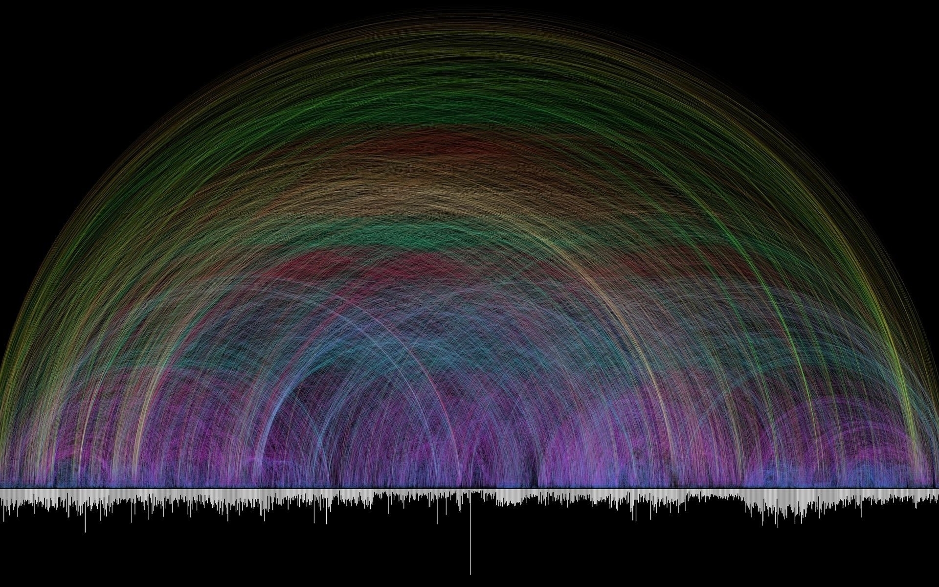Colorful sound wave visualization