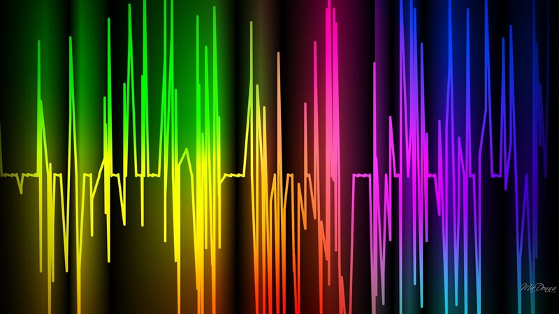 Colorful Sound Waves — Green