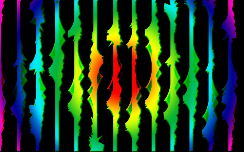 Colorful Sound Waves — Green, Vibrant, Abstract