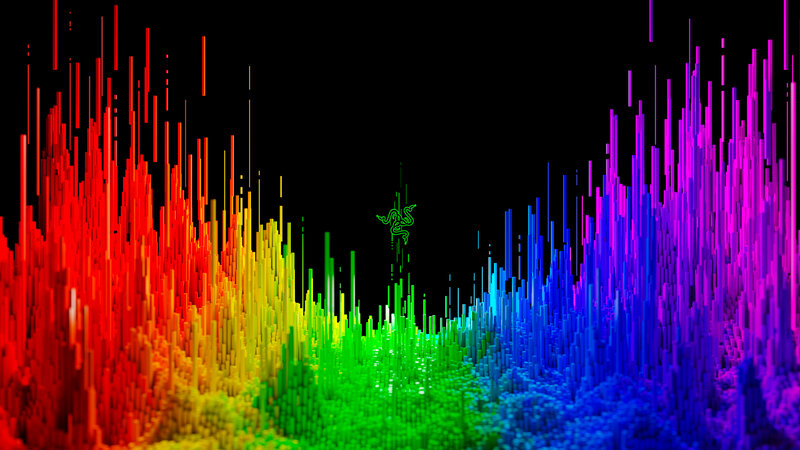 Colorful Sound Waves — Red, Dynamic, Digital Art