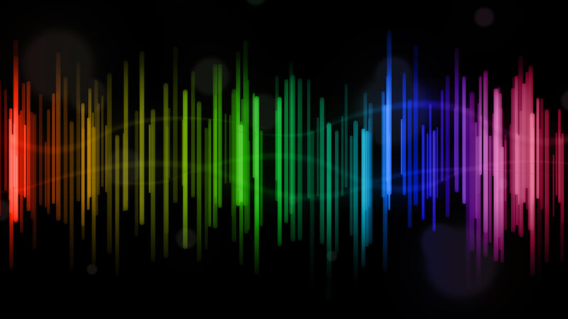 Colorful Sound Waves — Red
