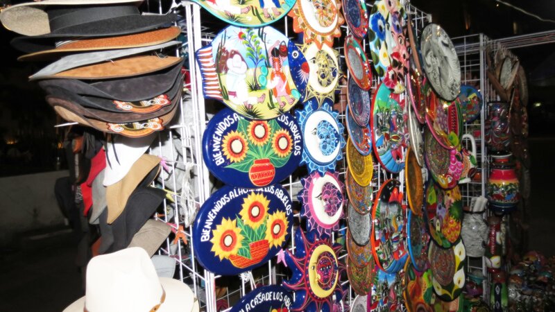 Colorful souvenirs at night market