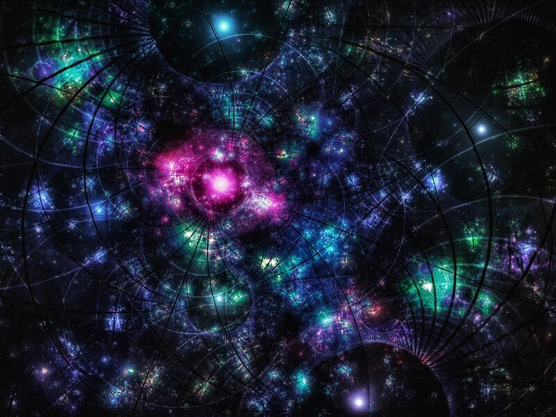 Colorful Space Nebula — Purple, Cosmic