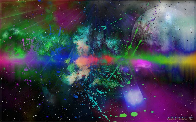 Colorful Space Nebula — Purple