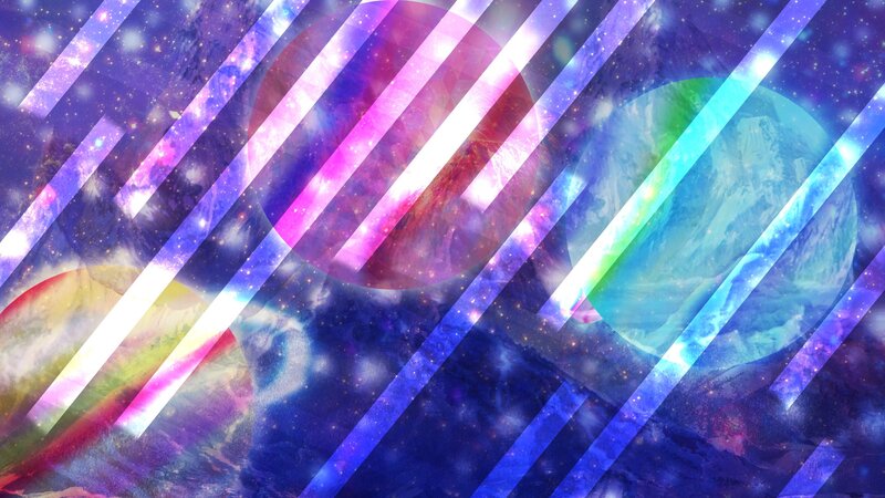 Colorful Space Planets — Purple