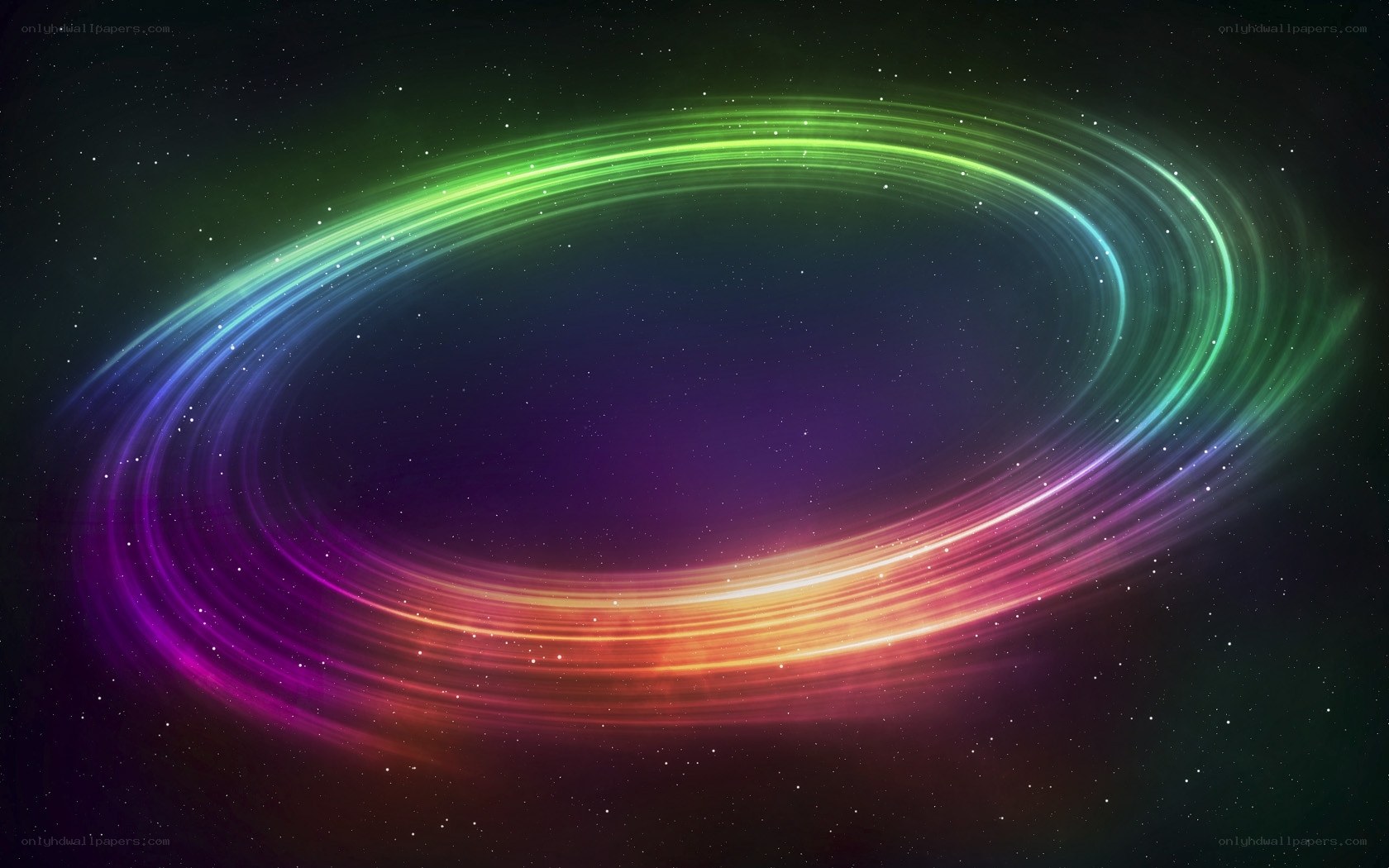 Colorful space ring