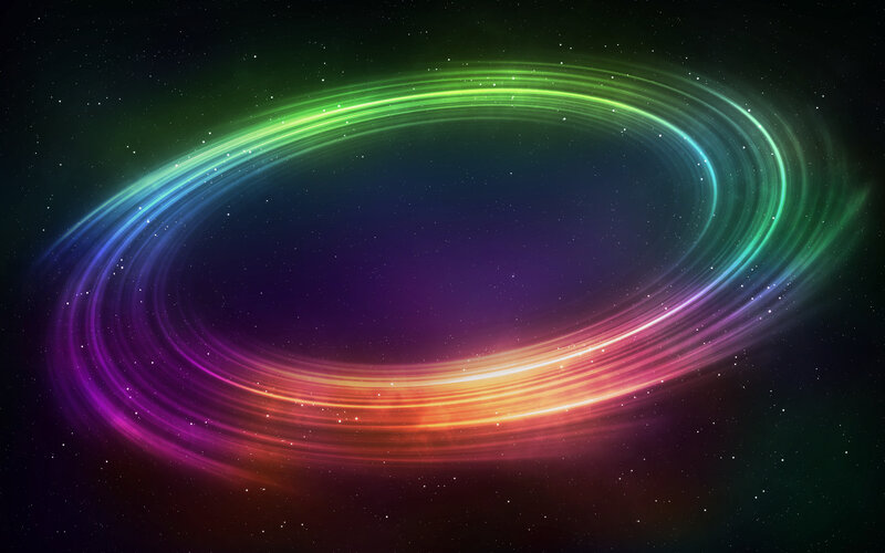 colorful space ring