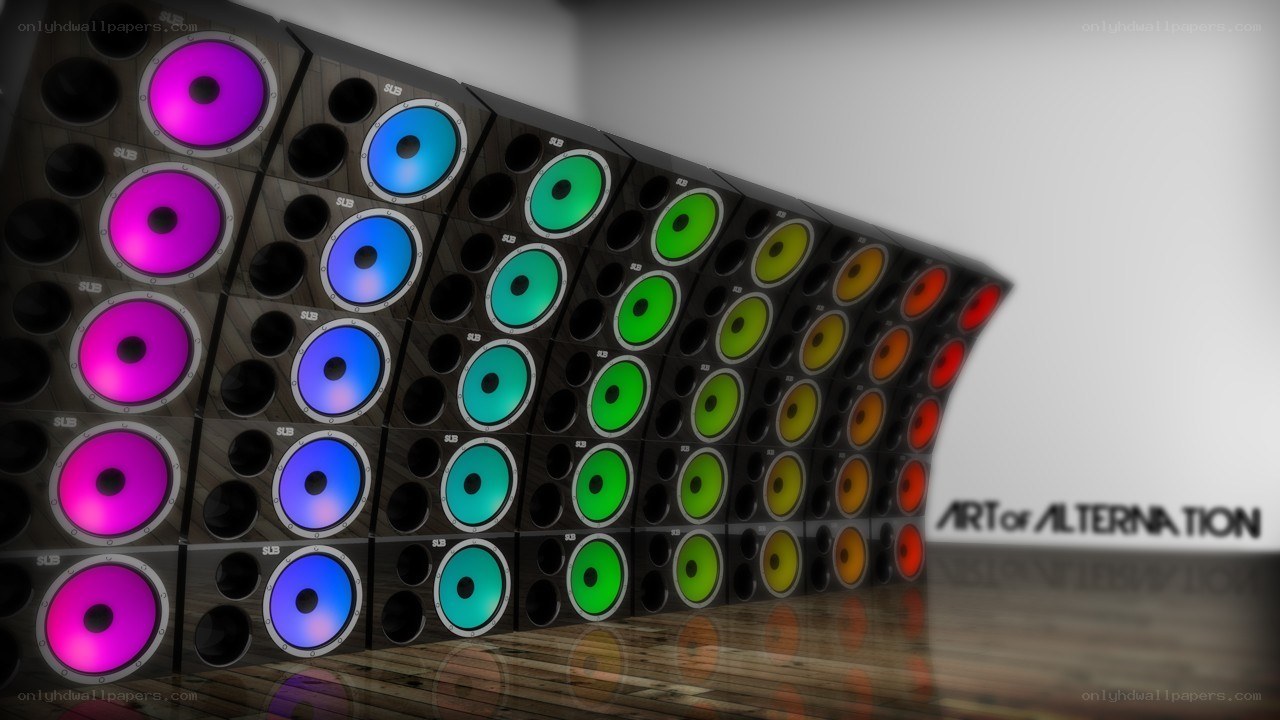Colorful speaker array display
