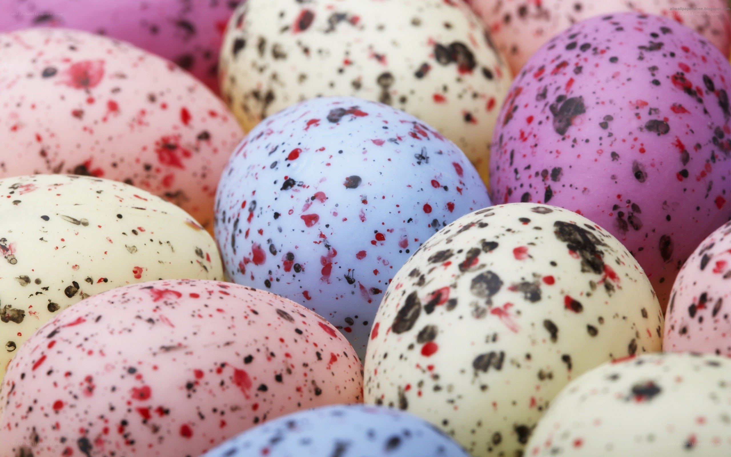 colorful speckled eggs