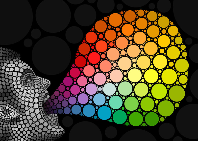 Colorful speech bubble art